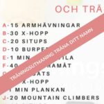 Träningsutmaning träna ditt namn